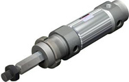 SMC Pneumatik - C(D)76K-S/T, Druckluftzylinder, einfachwirkend, einseitige Kolbenstange, verdrehgesichert , (Gewinde beidseitig), 32, 50, (Federkraft
