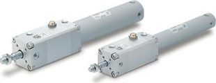 SMC Pneumatik - C(D)NG, Zylinder mit Feststelleinheit, doppeltwirkend, Standardkolbenstange, eingebauter Magnetring, (Grundausführung), (