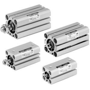 SMC Pneumatik - C(D)QSY, Druckluftzylinder, gleichmäßig, Leichtlauf, doppeltwirkend, eingebauter Magnetring, (Durchgangsbohrung, Gewindebohrungen