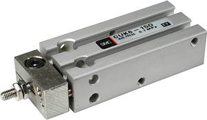 SMC Pneumatik - C(D)UK, Zylinder für Direktmontage, verdrehgesichert, Langhub, eingebauter Magnetring, 20, 50, ohne Signalgeber, 0.5 m (oder keine bei