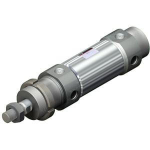 SMC Pneumatik - C(D)76-S/T, Druckluftzylinder, einfachwirkend, einseitige Kolbenstange, (Gewinde beidseitig), 40, 10, (Federkraft ausfahrend), (