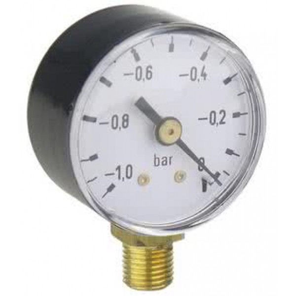 Manometer Kunststoff, G 1/4" hinten, Durchmesser 63mm, Druckbereich 0 bis 10 bar