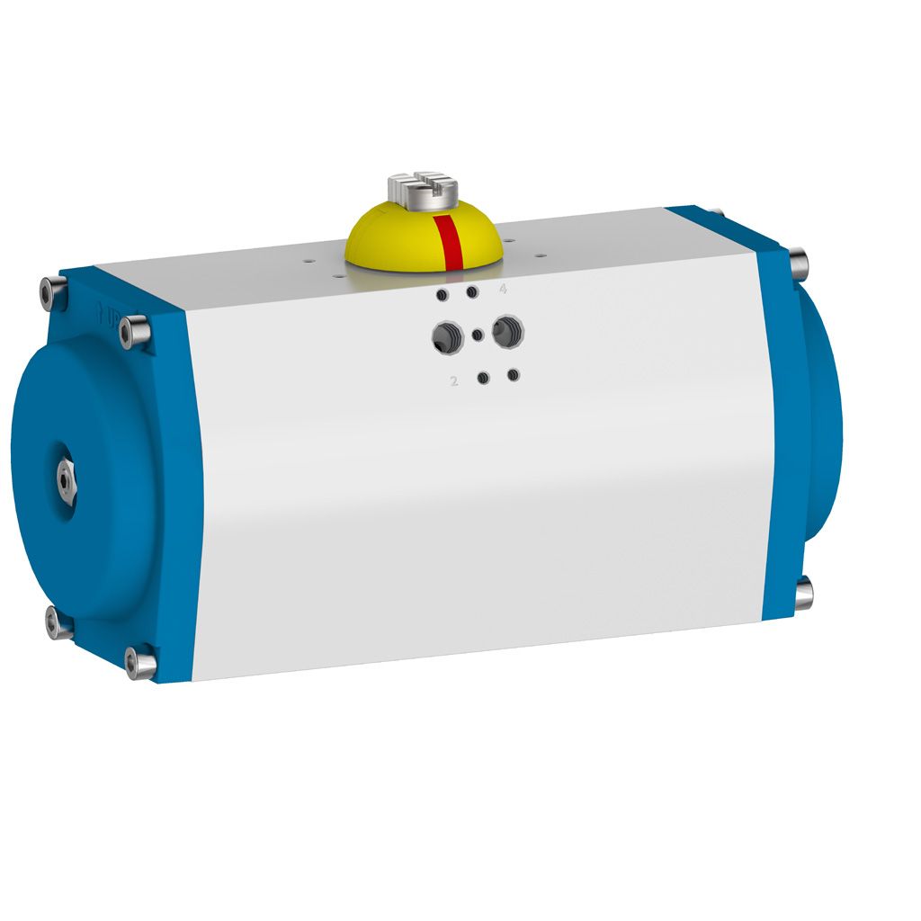118er GT Schwenkantrieb - Federkraft schließend, Bohrbild F07/F10, einseitige Endlageneinstellung, Ritzel NP22, CW-A