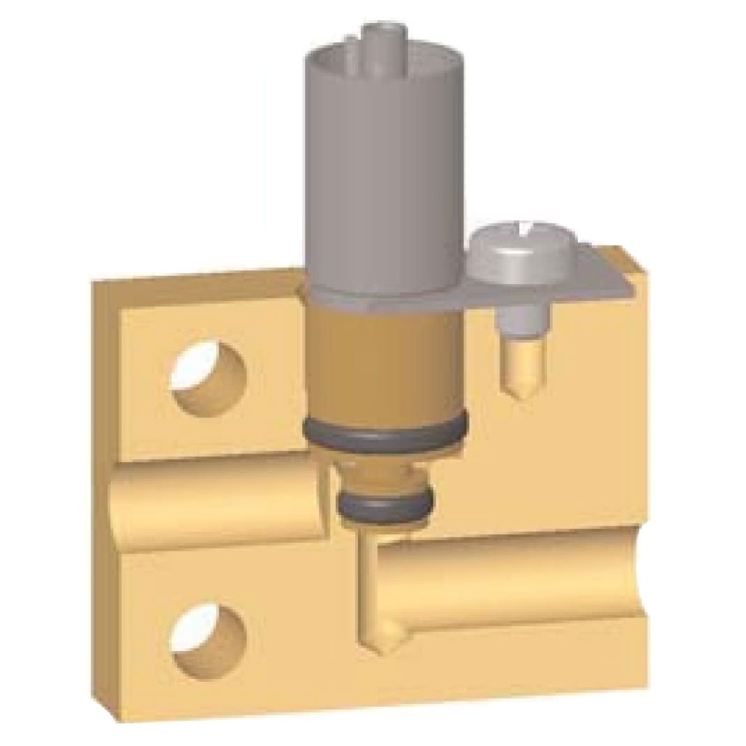 Montageblock Ø21mm für Mikroventile aus Alu eloxiert - G1/8