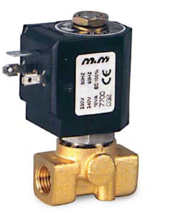 2-Wege Magnetventil, Hochdruck, G 1/8, Messing, stromlos geschlossen, direktgesteuert