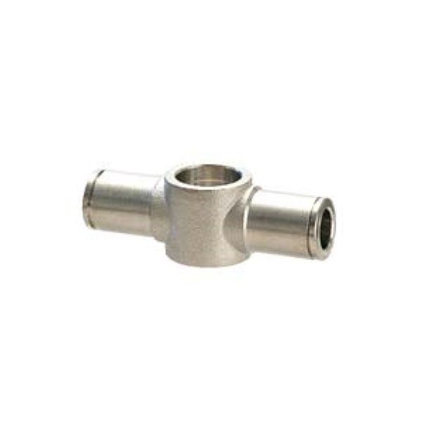 Univer - Steckverschraubung aus vernickeltem Messing Ringstück, zweifach &Oslash;4 mm, Hohlschraube: M5