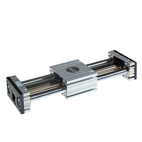 Univer - Serie J3 - Führungseinheiten für kolbenstangenlose Zylinder der Serie S1, geschützter Zylinder (2 Führungsbuchsen - Standardschlitten), Abstreifer an den Führungsstangen serienmäßig, 40, &Oslash;25
