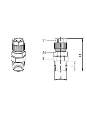 AVS-131M-K Gerader-Einschraub-Verschraubung