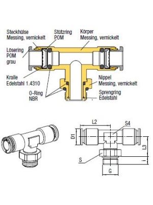 AVS-921M T-Verbinder Push-In,