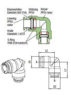 AVS-955P3 L-Verbinder