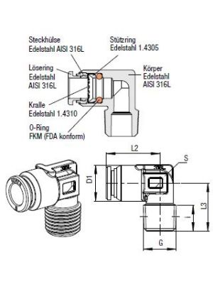 AVS-950X44M-K L-Verbinder