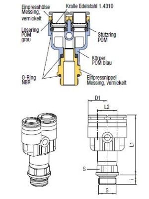 AVS-992P Y-Steckanschlussverbinder