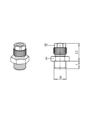 AVS-151M Gerader-Einschraub-Verschraubung