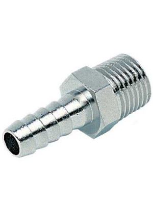 Einschraub-Schlauchtülle, Messing vernickelt, konisch, R 1/8