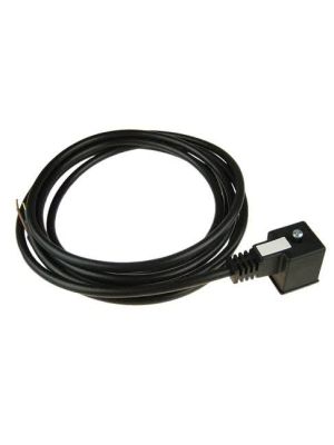 Gerätestecker mit 2m Kabel Bauform A, DIN EN 175301, für Magnetspulen 7000er Serie