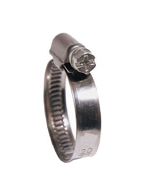 Schneckengewindeschlauchschelle nach DIN 3017, Bandbreite 9 mm, Gehäuse und Schraube aus Inox AISI 329