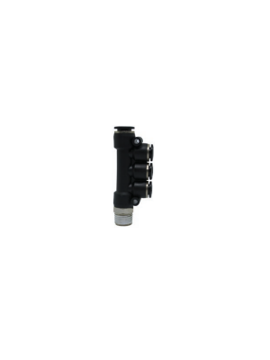 Drehbarer männlicher Multi-T-Steckanschlussverbinder mit NPT-Gewinde vernickelt