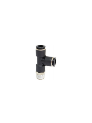 Seitlicher drehbarer T-Steckanschlussverbinder mit NPT & UNF Gewinde vernickelt