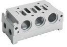 Univer - Grundplatte Inselmontage Universalsystem, bodenseitige und seitliche Anschlüsse, geförderte Entlüftungen ISO 2 G1/4