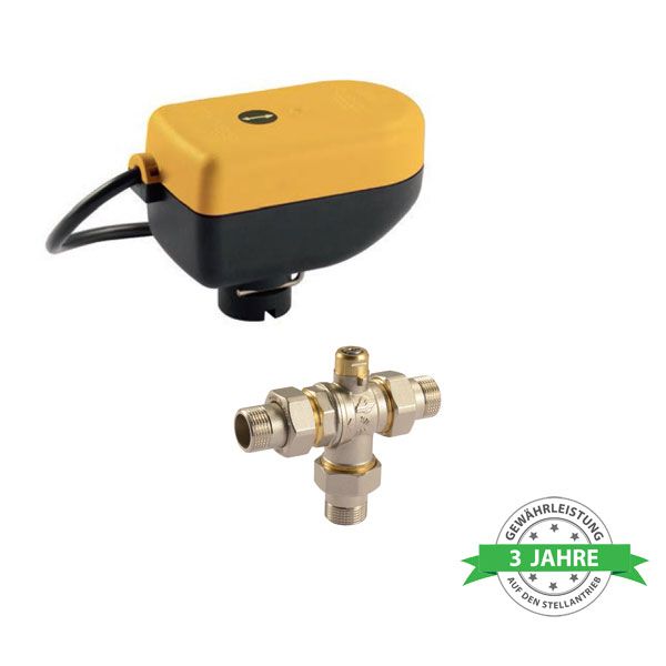 Comparato - Kugelhahn elektrisch - Regelbar - Sintesi Smart, 3-Wege 1 M/M/M, DN25, PN16, 24V AC/DC, 0÷10V