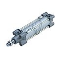 SMC Pneumatik - C96S(D), ISO-Zylinder 15552, doppeltwirkend, einseitige / durchgehende Kolbenstange mit pneumatische und elastische Dämpfung beidseitig, eingebauter Magnetring, (Grundausführung), 32