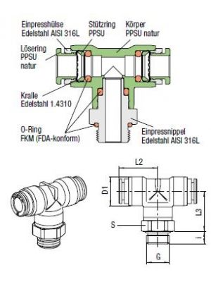 AVS-921P3 T-Verbinder