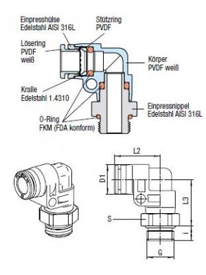 AVS-930V L-Steckanschlussverbinder