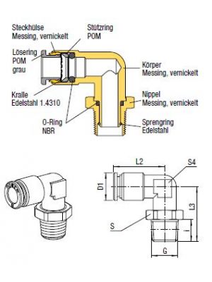 AVS-930M-K L-Verbinder Push-In