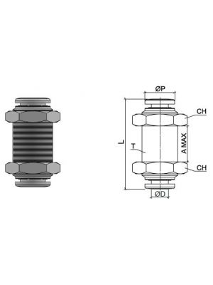Bulkhead Steckverbinder aus Edelstahl AISI 316