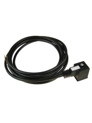 Gerätestecker mit 2m Kabel Bauform A, DIN EN 175301, für Magnetspulen 7000er Serie