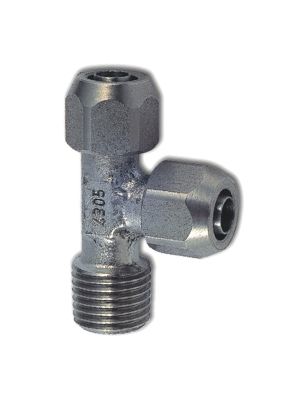 Schwenkbarer T-Schnellanschlussverbinder seitlich mit BSPT-Außengewinde