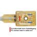 Leuchtende Leitungsdose Bauform B(I) 12V/24V mit LED und Schutzbeschaltung - 3,0m PUR Kabel
